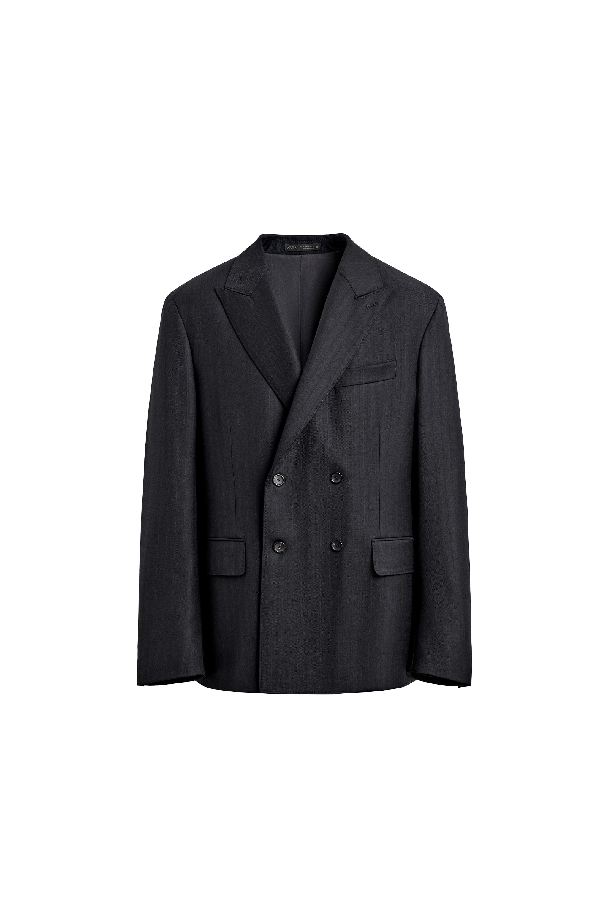 VESTE DE COSTUME À RAYURES 100% LAINE